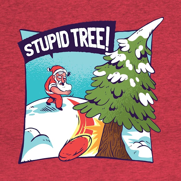 STUPID TREE! - Frisbee Golf Santa by rjzinger